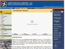 Tablet Screenshot of amsterdamairport.info